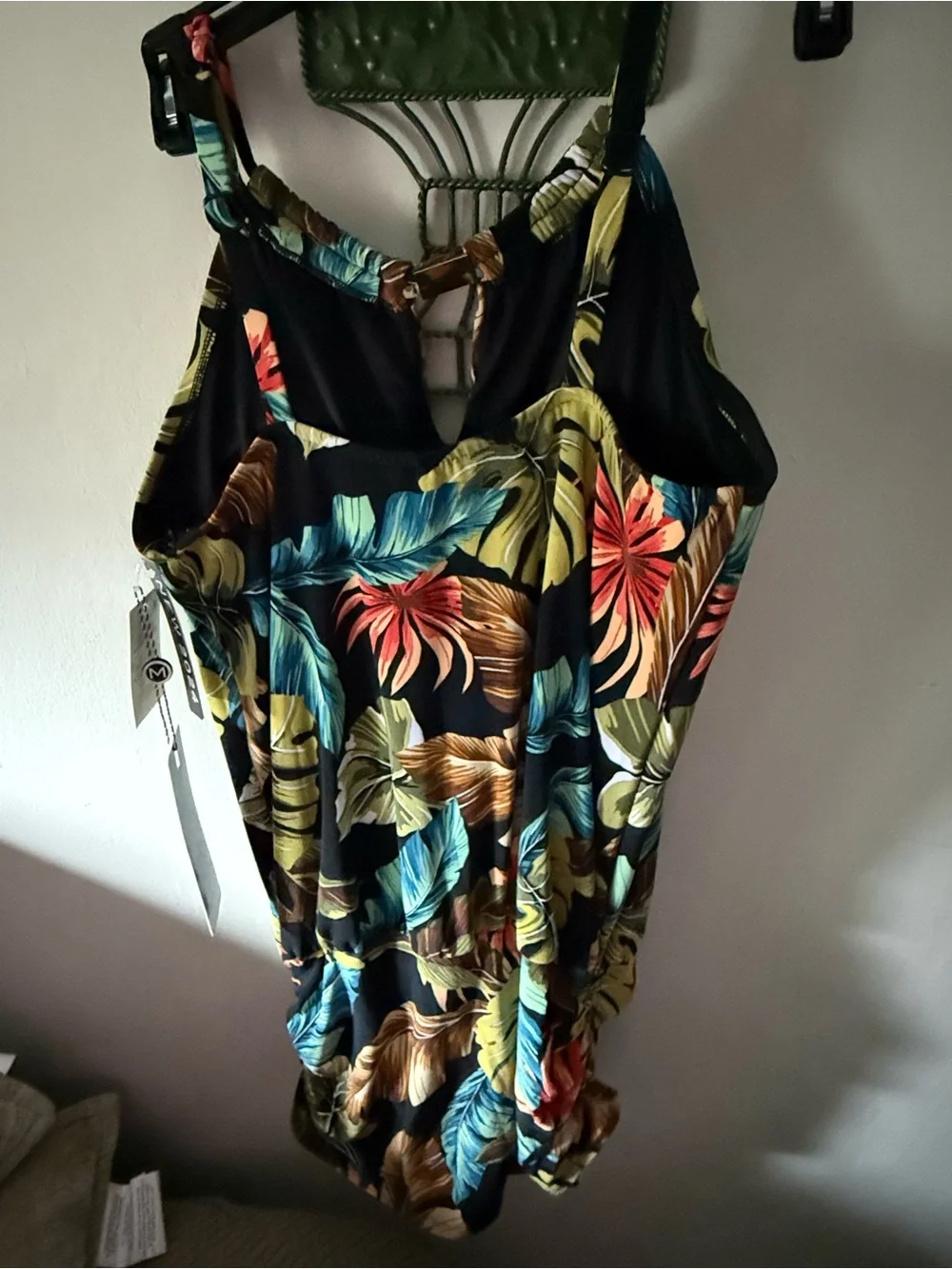 NWT Magicsuit Susan Aloe Tropical One Piece Swimsuit dress Size 10